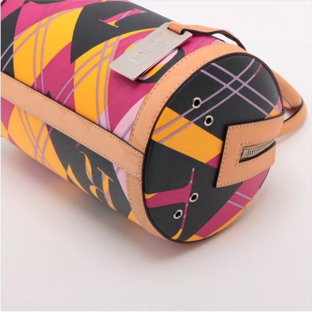 CHRISTIAN DIOR VINTAGE BY JOHN GALLIANO 2004 ARGYLE PRINT BOWLER BAG - Picture 3 of 12